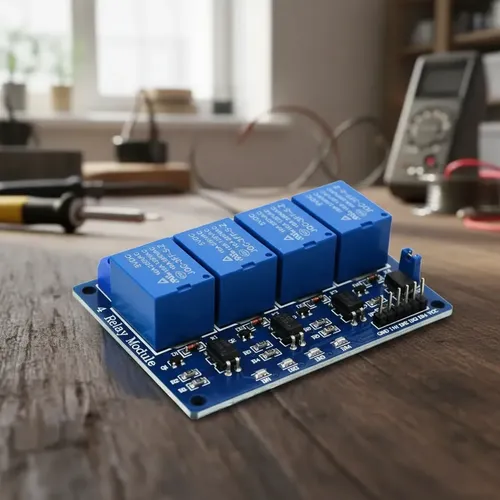 Módulo relé 4 canales 5 V con optoacoplador